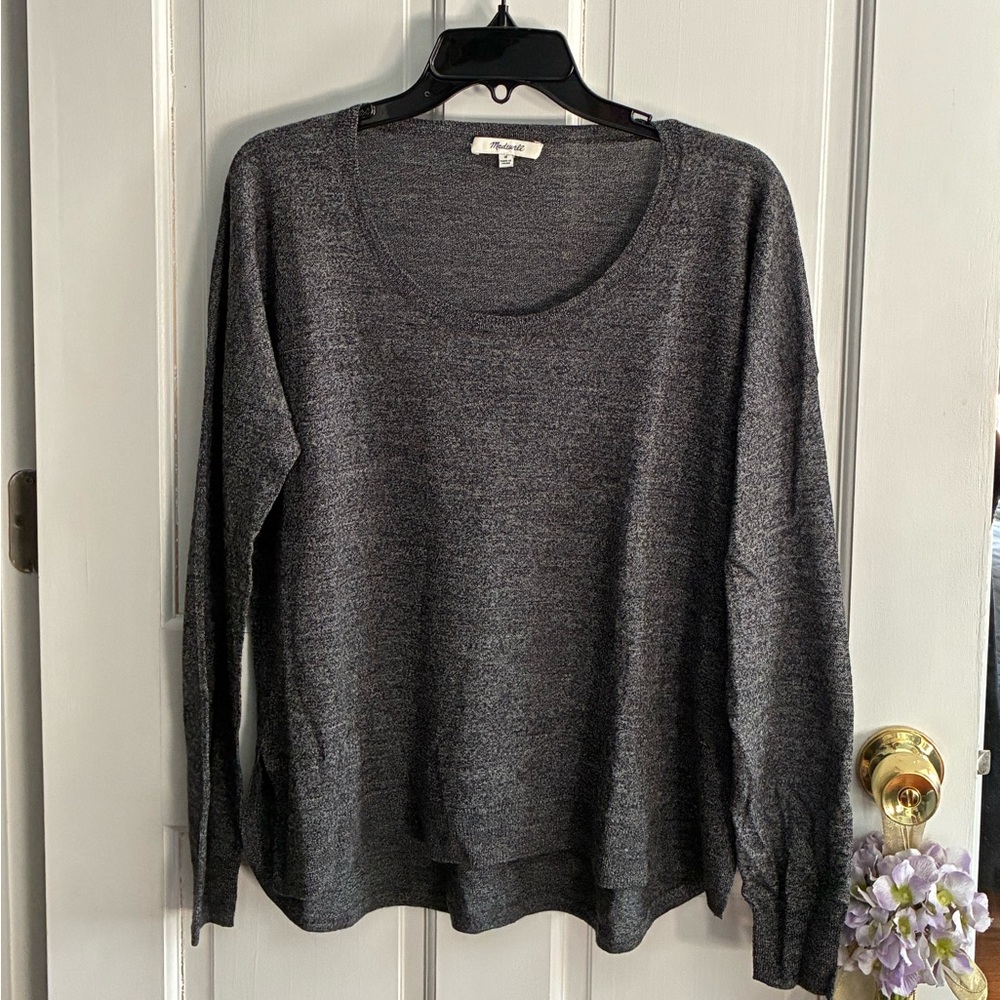 Madewell Charcoal Women's Crew Neck Sweater; size M